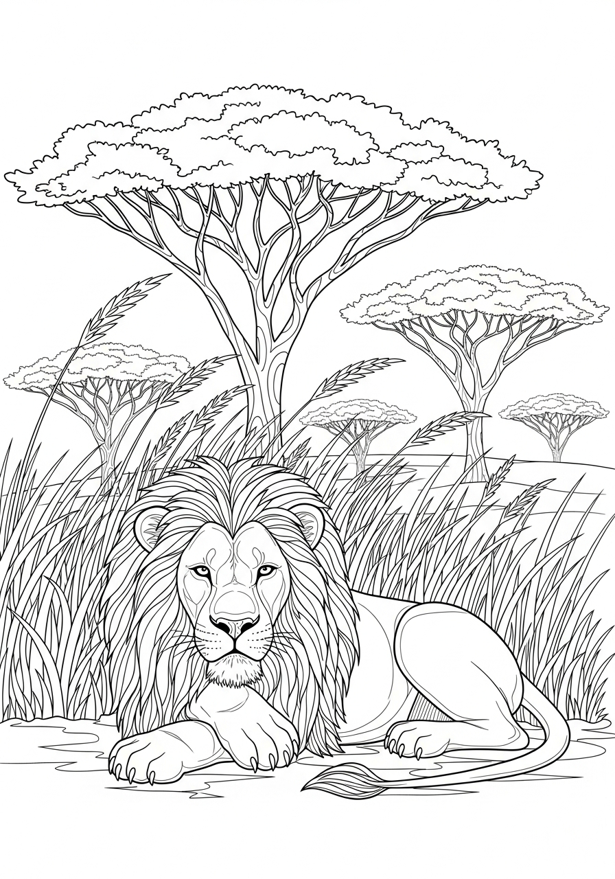 Animals coloring pages printable line art